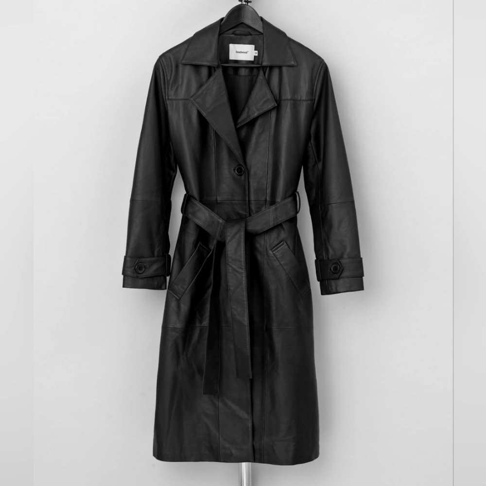 Deadwood Terra Trench Coat, Black, Size XS/2